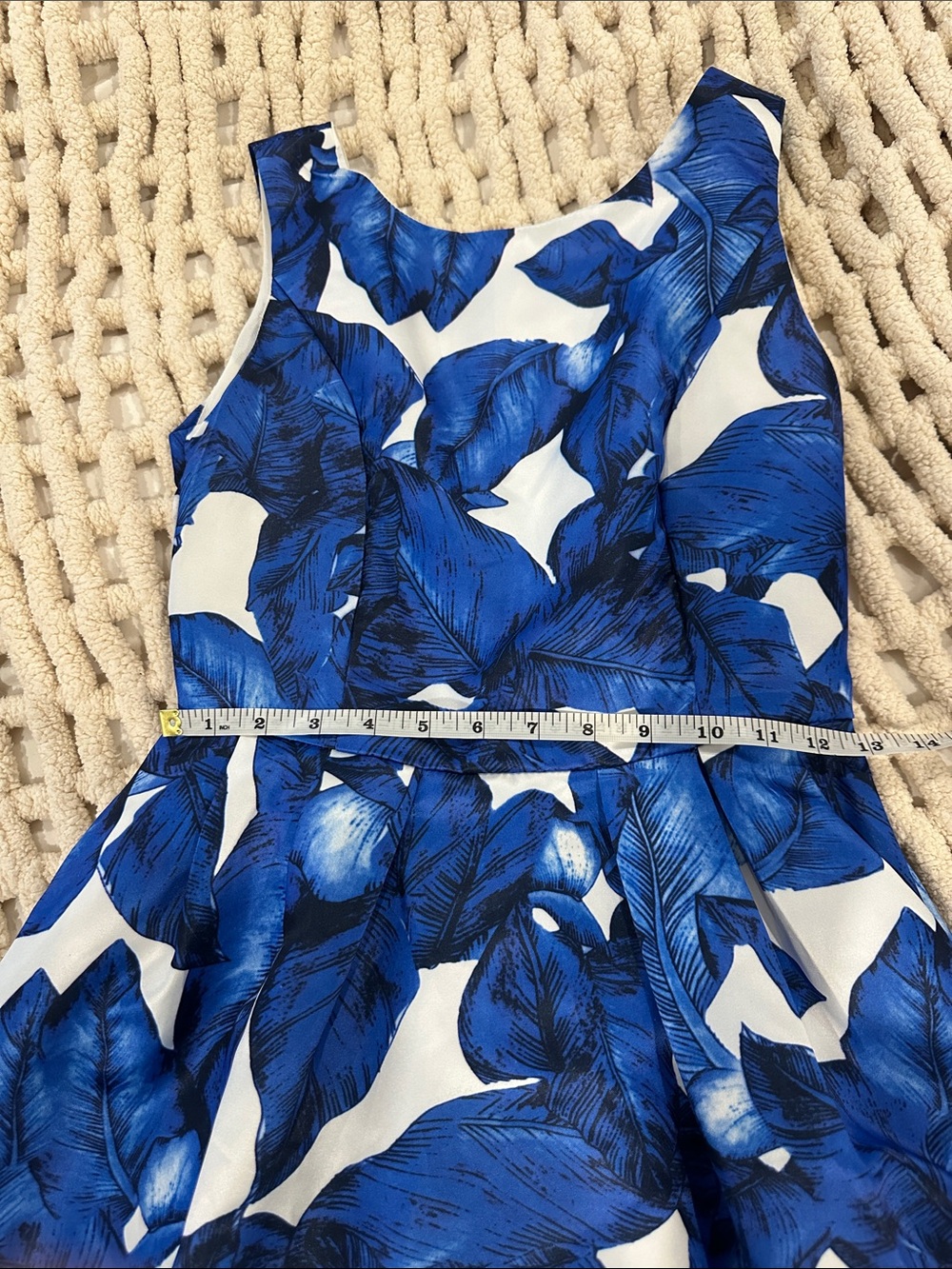 Eleanor Blue Floral Fit & Flare Dress - Women's — image 8 of 8